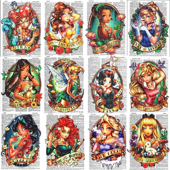 Disney Princess Pinup Art Print Bundle Special - Picture 1 of 7